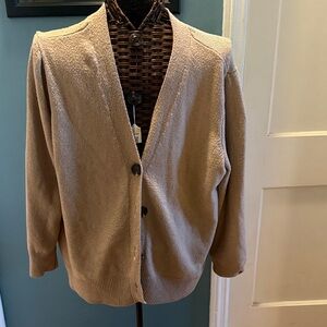 Tan Button-Up Cardigan